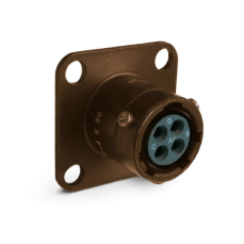 EATON 851 VG95328 circular bayonet connector with blue contacts – front view